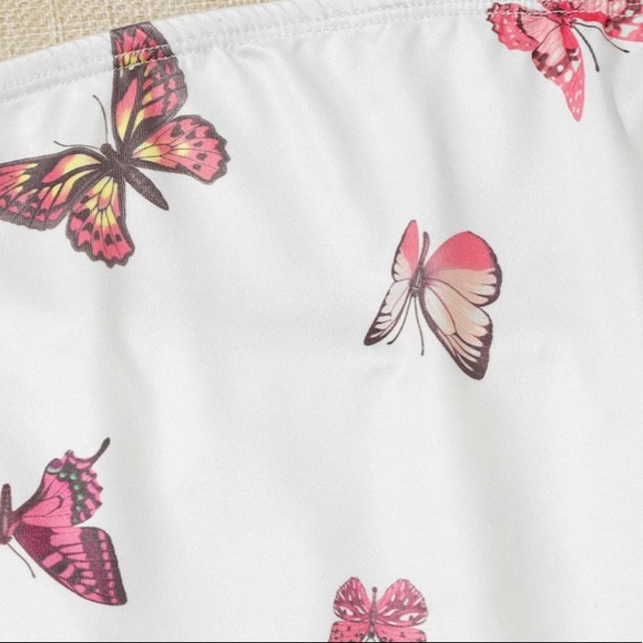 LAST ONE! cropped white butterfly tube top✨🦋💖 - Picture 4 of 4